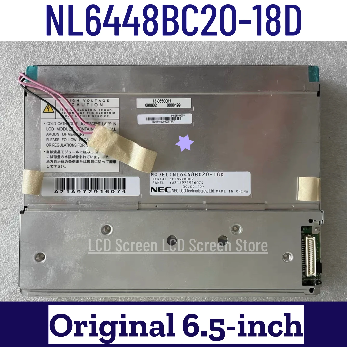 NL6448BC20-18D NL6448BC20-20 Display LCD Original Novo de 6,5 Polegadas