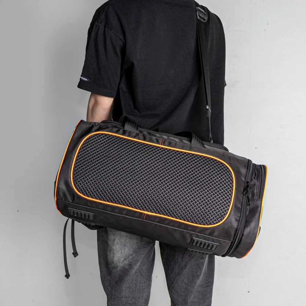 Speaker Microphone Protective Case EVA Shock Absorb Storage Organizer 53.5x22x24.5 Cm Compartments Charging Port Shoulder Strap