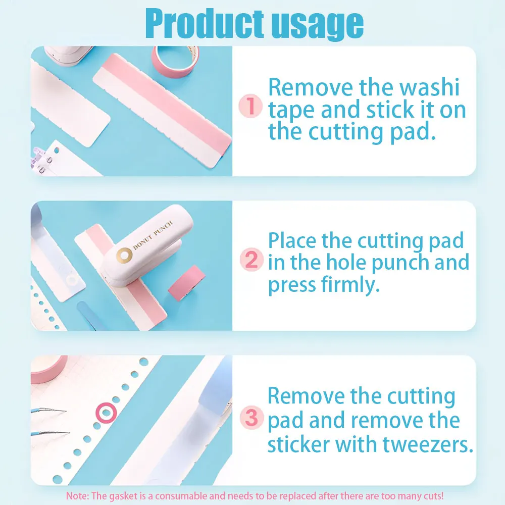 Puncher Loose Leaf Paper Sticker Washi Paper Tape Hand Account Puncher Round Sticker DIY Decorative Dot Sticker