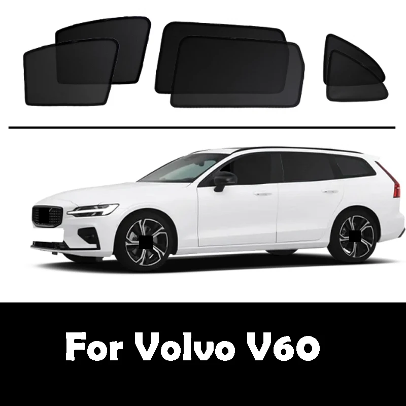 

Для Volvo V60 2020-2025 солнцезащитный козырек автомобиля магнитная сетка защита от насекомых боковая занавеска аксессуары для салона автомобиля