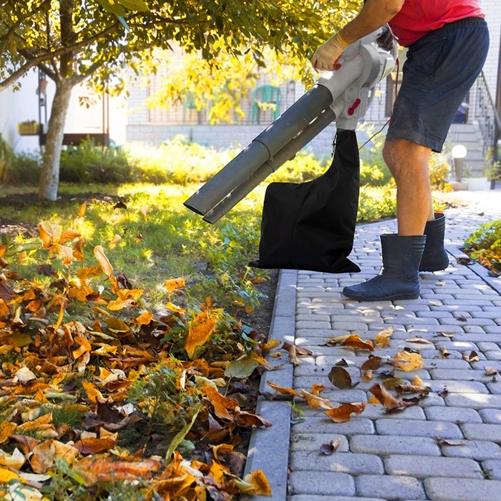 

1pc Leaf Blower 420D Oxford Cloth Heavy Duty Large Capacity Garden Cleaning Dust Collection Bag Black