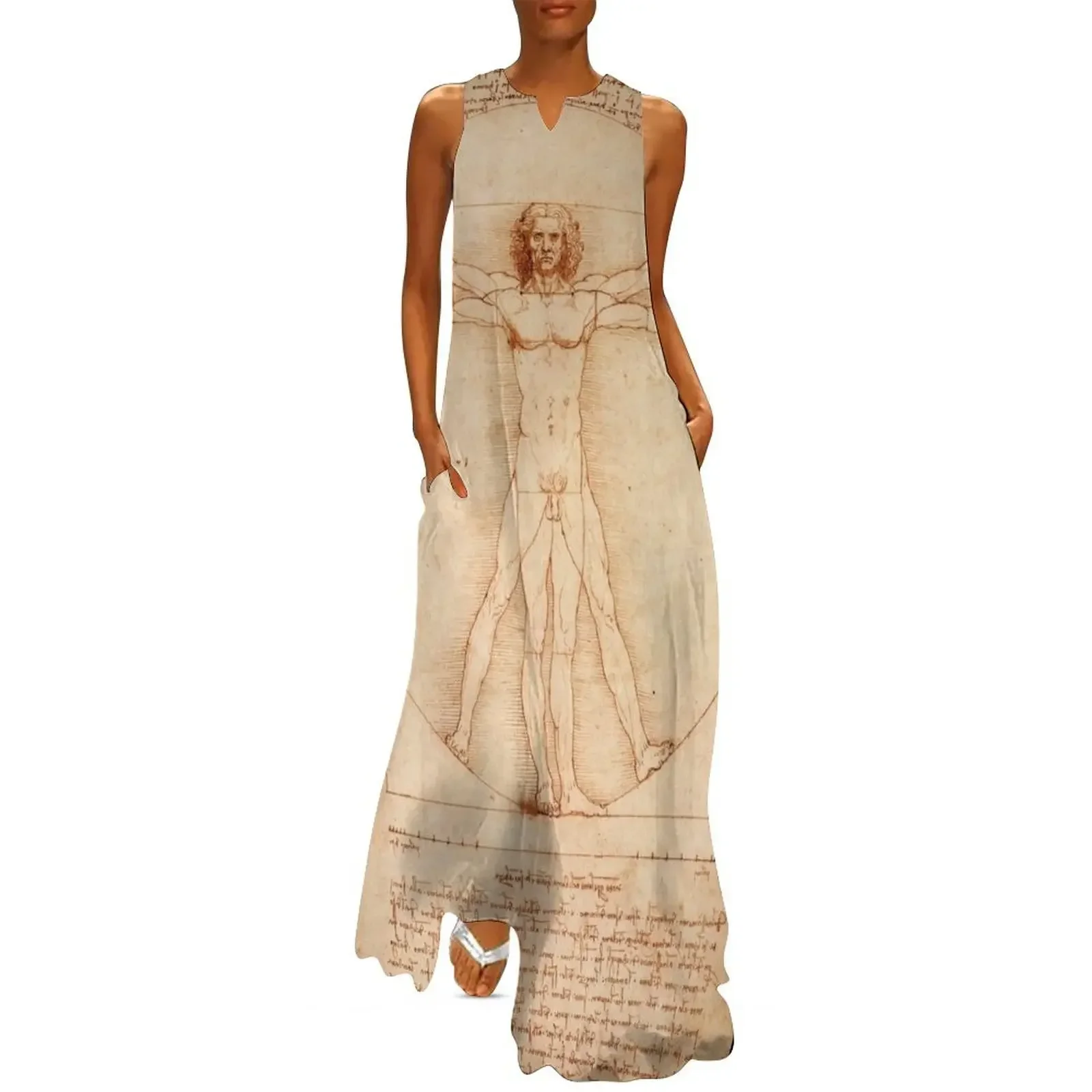 

Vitruvian Man, Leonardo da Vinci Long Dress Elegant gown sexy dress for women fairy dress prom dresses 2025