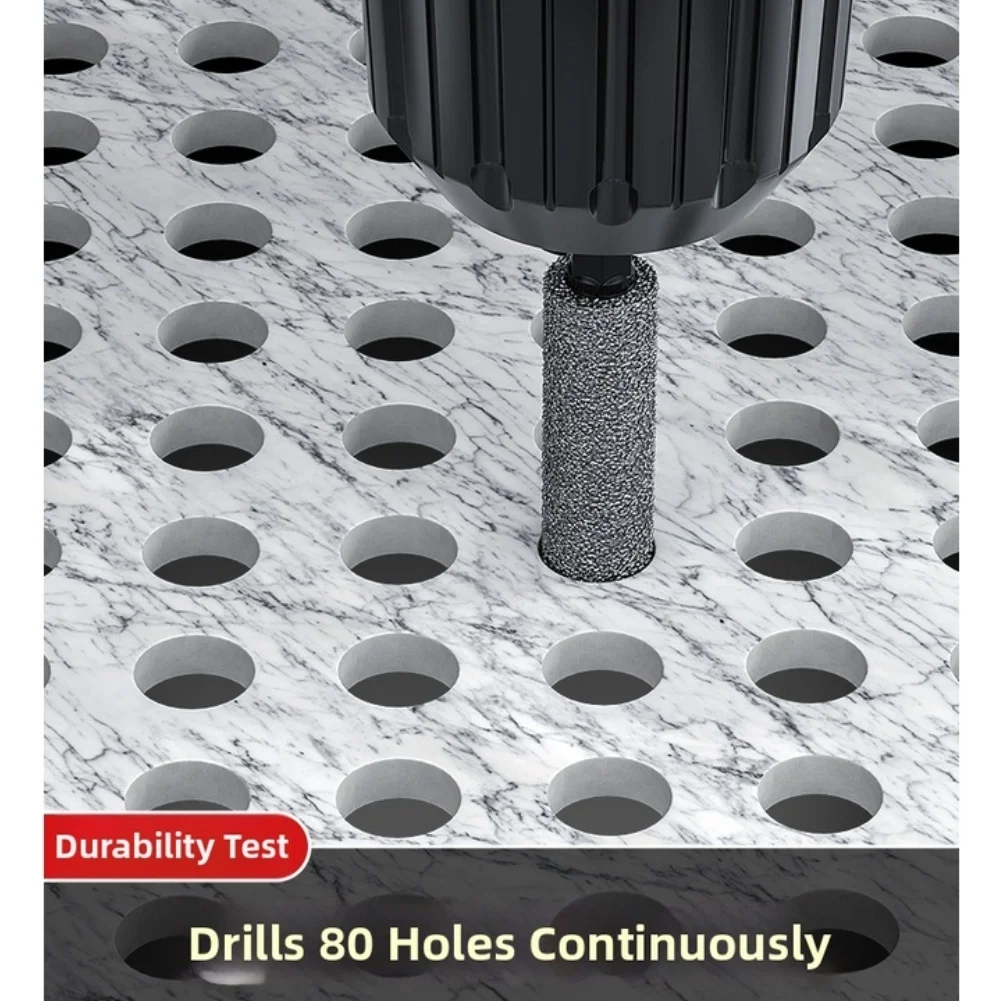 Diamond Coated Hex Shank Drill Bit for Dry Drilling Applications on Ceramic For Tile Porcelain and Natural Stone Surfaces