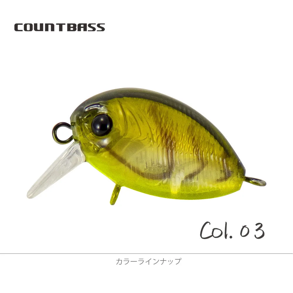 COUNTBASS Schwimmender Kurbelköder 32 mm 1-1/4 Zoll 3,6 g 1/8 oz. Tauchen 0,2–0,5 m Angeln Kunststoff Wobbler Barsch Leurre Angler's Lure – Detail 13