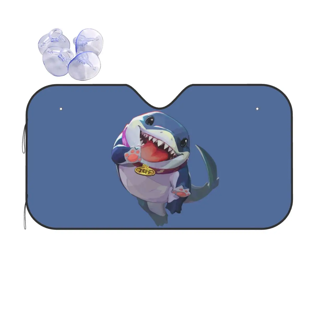

Jeff The Land Shark Sunshade Windscreen Car Front Windshield Window Sun Visor Accessories Covers