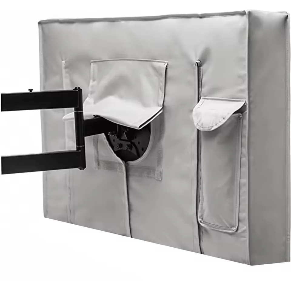 

Чехол для телевизора с защитой от атмосферных воздействий и пыли для уличного телевизора Бежевый 70 "75" 40 "46" 50" 55" 60 "65" Защитный экран для телевизора Сад Патио Уличный телевизор