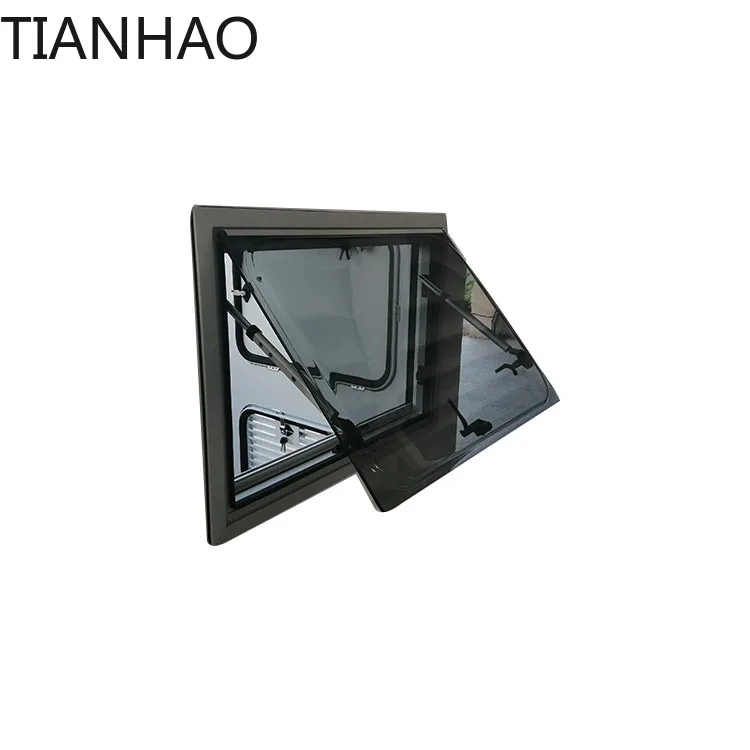Factory Outlet Aluminum Frame Double Layer Acrylic RV Caravan Side Window with Fly Net and Blind