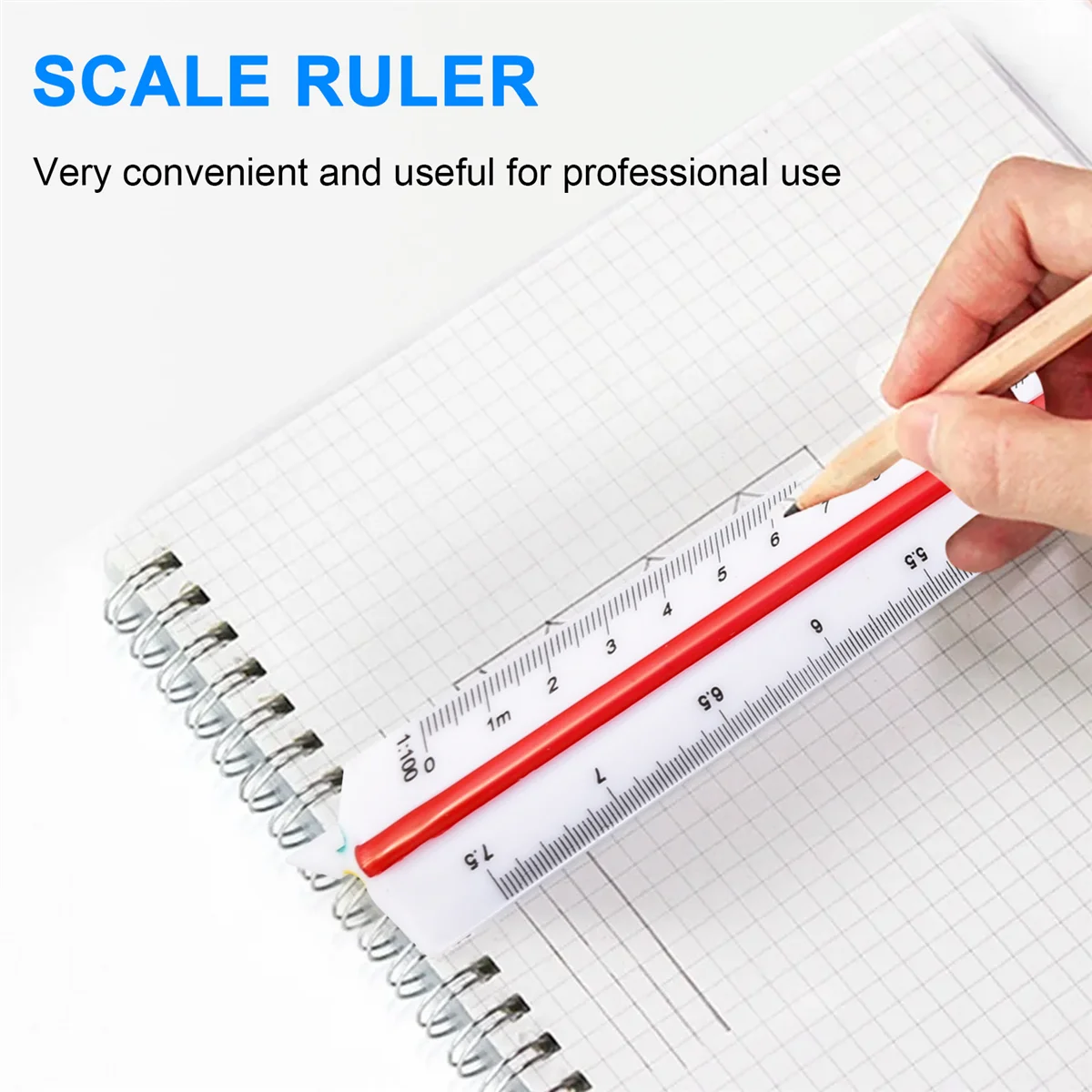 AT77 1:20 1:25 1:50 1:75 1:100 1:125 Пластиковая треугольная линейка