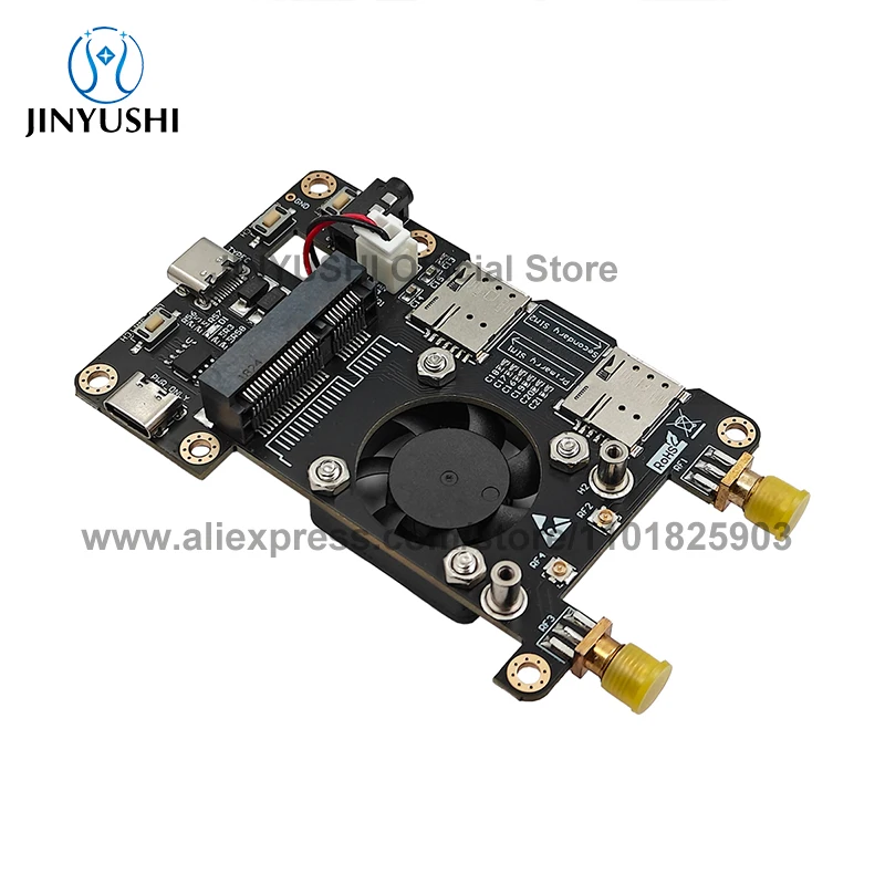 4G MINI PCIe адаптер HAT LTE USB C плата передачи с комплектом вентиляторной антенны для модуля SIM7600G-H EP06-E EC25 LM960 ME909s-120 4G MINI PCIe адаптер HAT LTE USB C плата передачи с комплектом вентиляторной антенны для модуля SIM7600G-H EP06-E EC25 LM960 ME909s-120