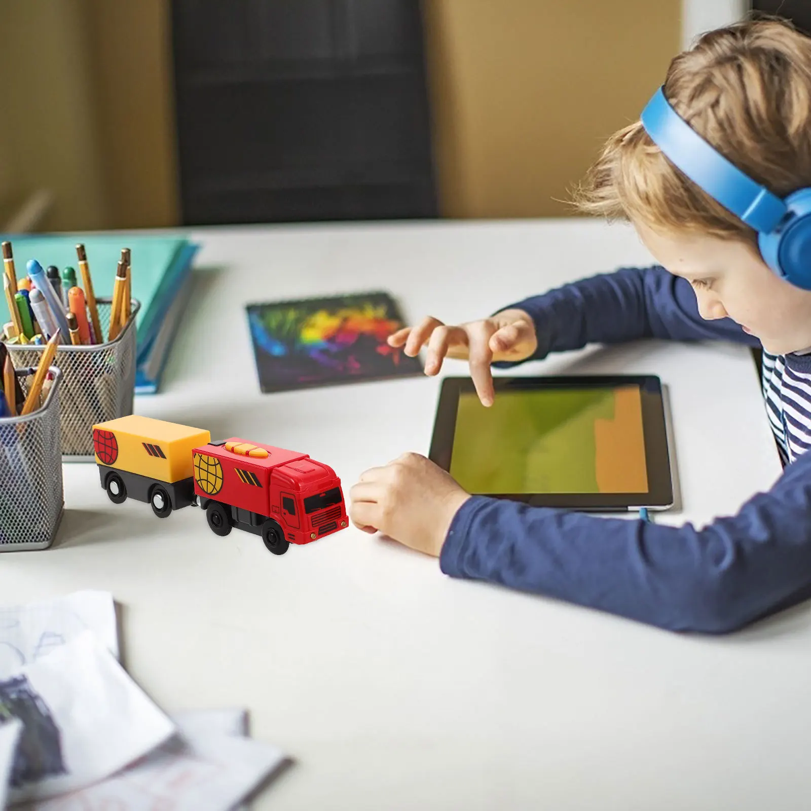 Ensemble de Train électrique télécommandé, Locomotive lisse pour enfants, cadeau d'anniversaire créatif, ensemble de Train électrique pour enfants