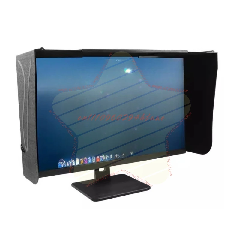 Computer Monitor Hood Desktop 17-27-Inch 41-71cm Width Sun Visor Printing and Repairing Design