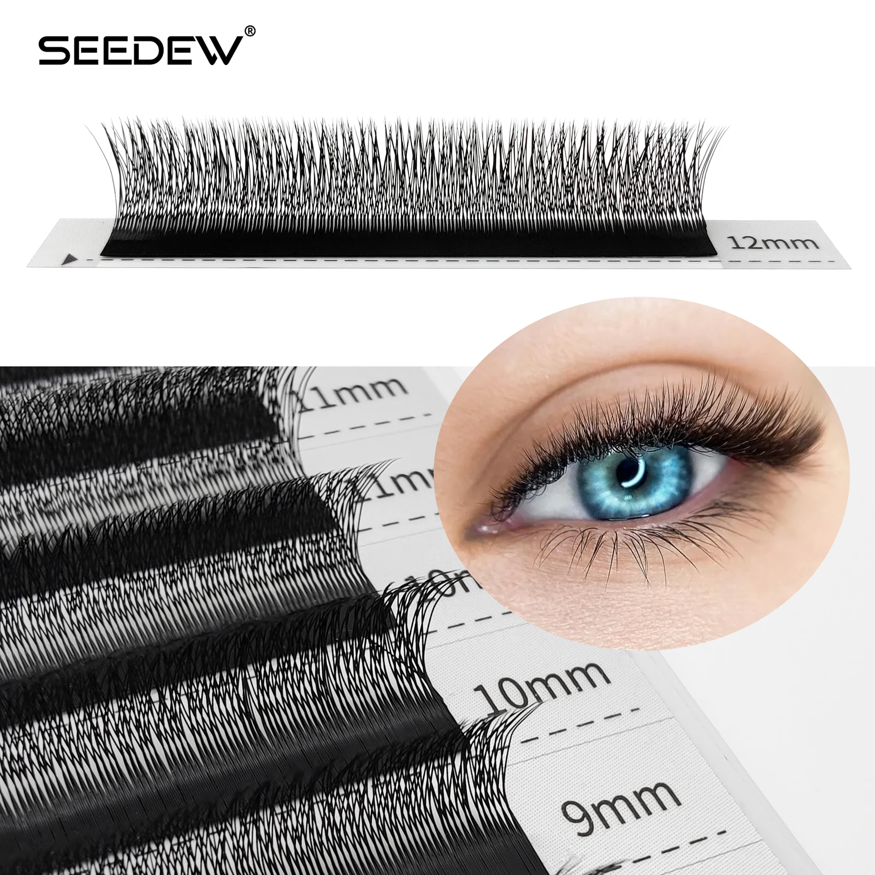 SEEDEW V-Form Schmale 3D W-Wimpern mit kleinerem Abstand 3D V-Form Wimpernverlängerung Natürliche Weiche Falsche Wimpern – Detail 6