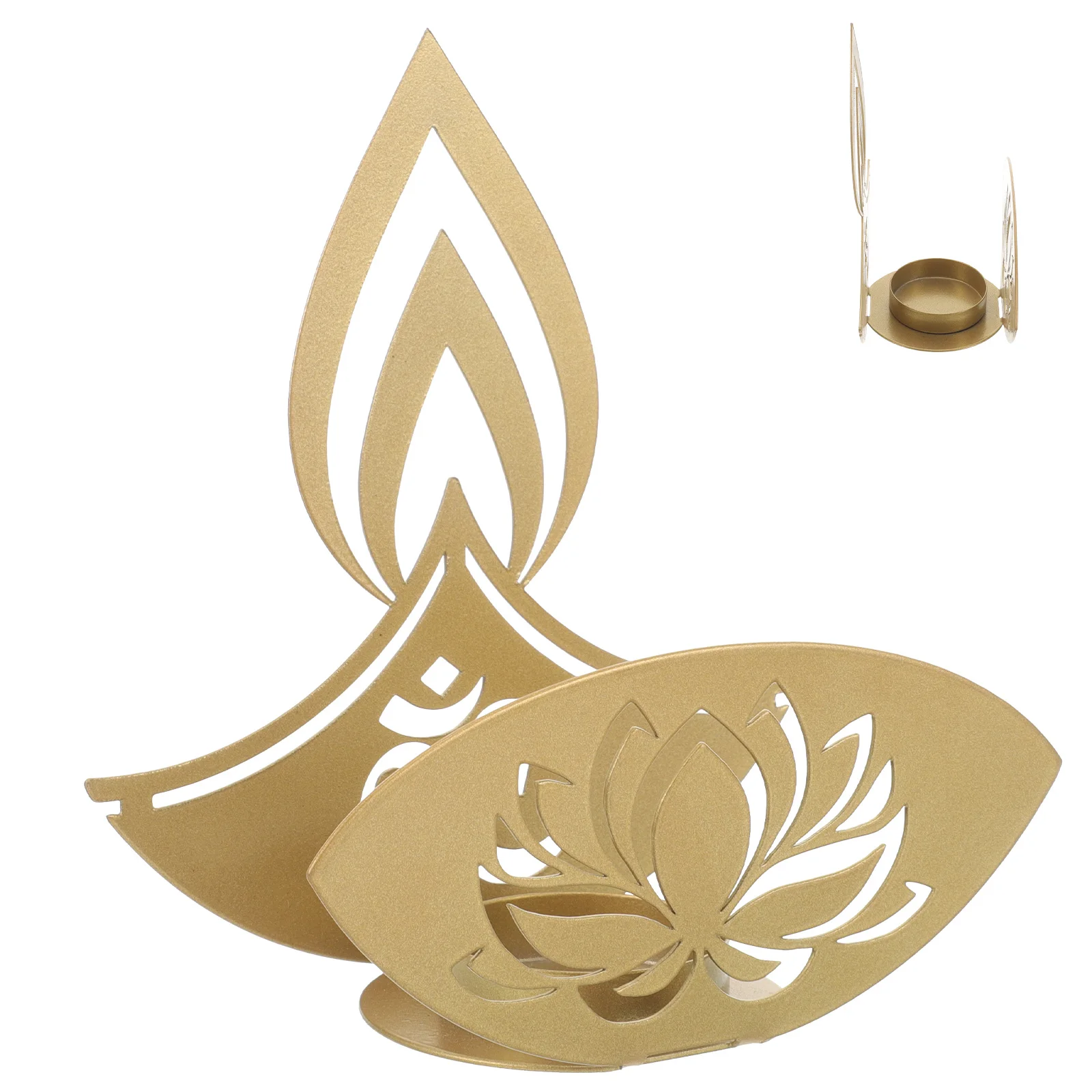 Diwali Holder Metal Tealight Stand Creative Iron Holder for Table Bedroom Study Bar Decorative Candlestick