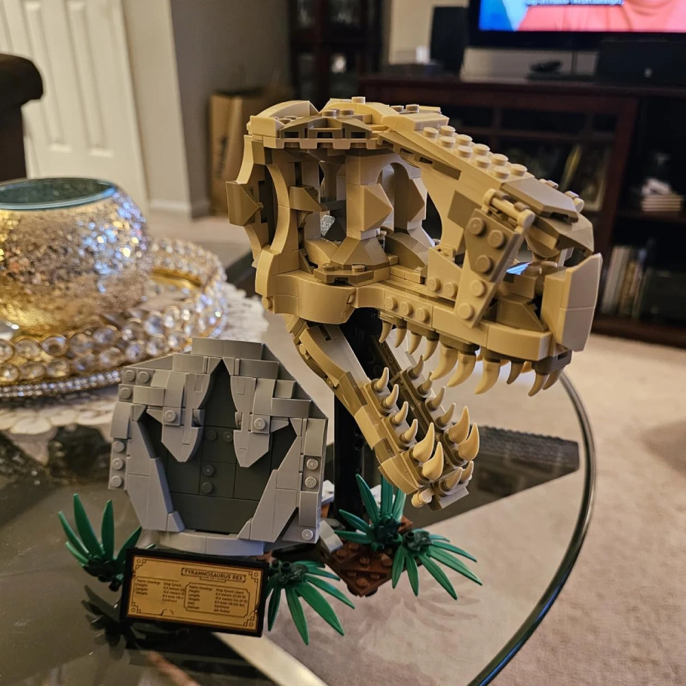 Dinosaur Fossils T. rex Skull model building blocks kit,Halloween And Christmas Gifts, Children Toys,Compatible With Legoed