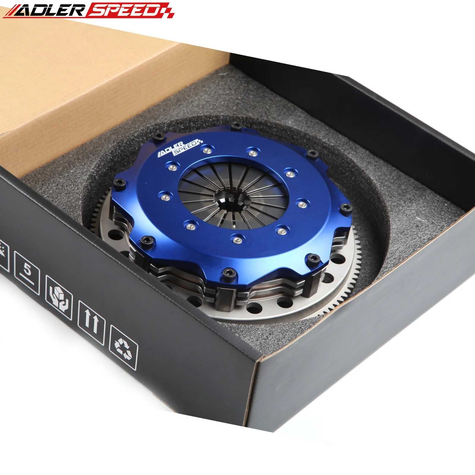 

For 01-06 BMW M3 E46 S54 6-SPEED Medium WT ADLERSPEED 215MM 8.5" Racing Clutch Twin Disc Kit