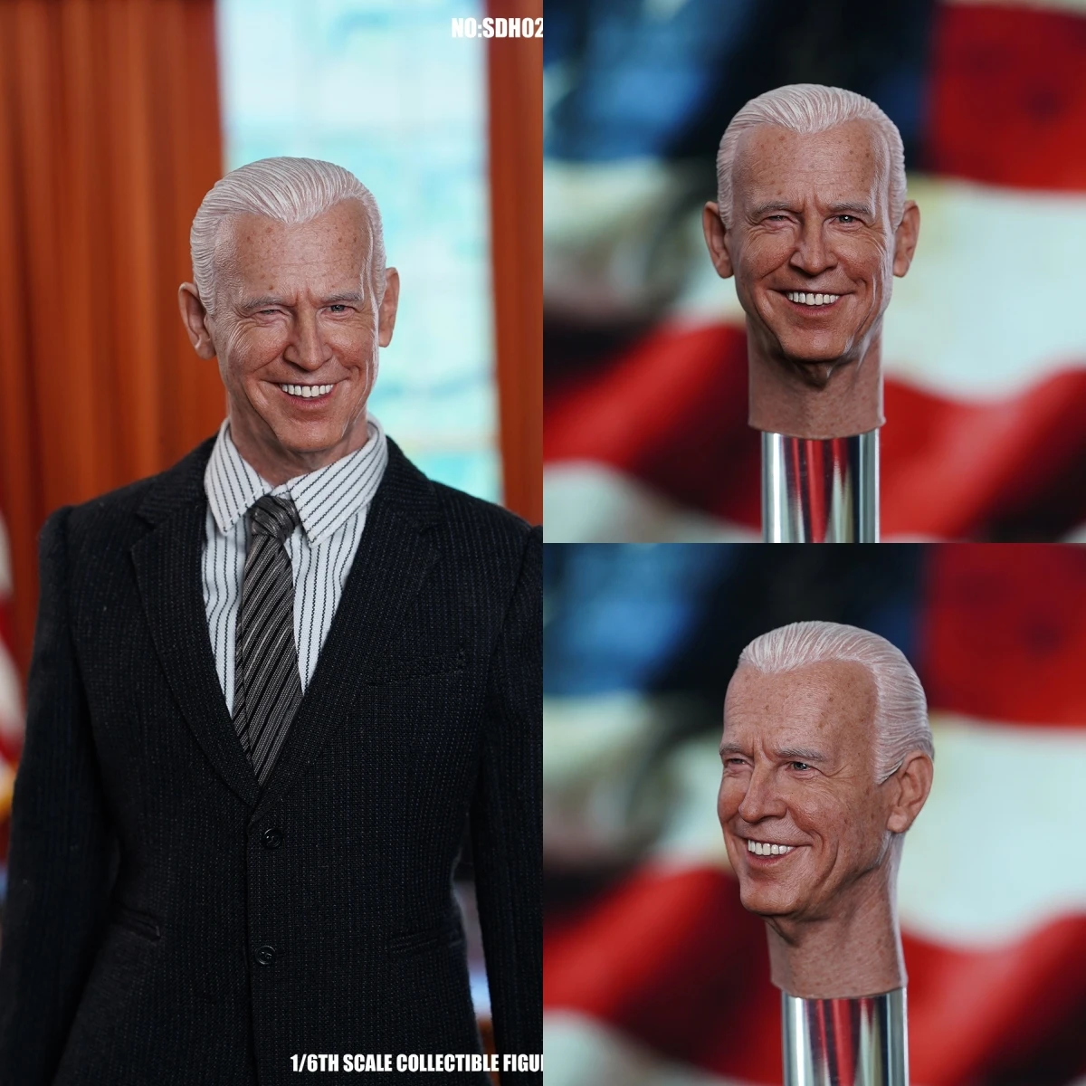 

1/6 Scale Smile President Biden Head Carving Model Toys