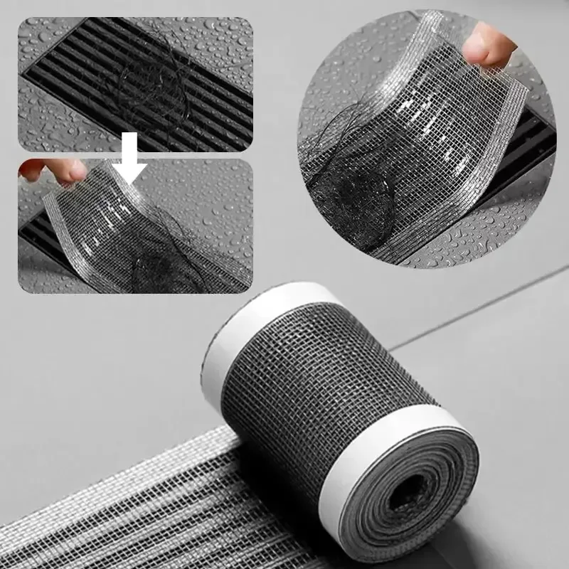 1 Roll 70MM  Strainer Kitchen Sink Sewer Outfall Stopper Bathroom Mesh Stickers Disposable Shower Floor Drain Filter Hair Catche