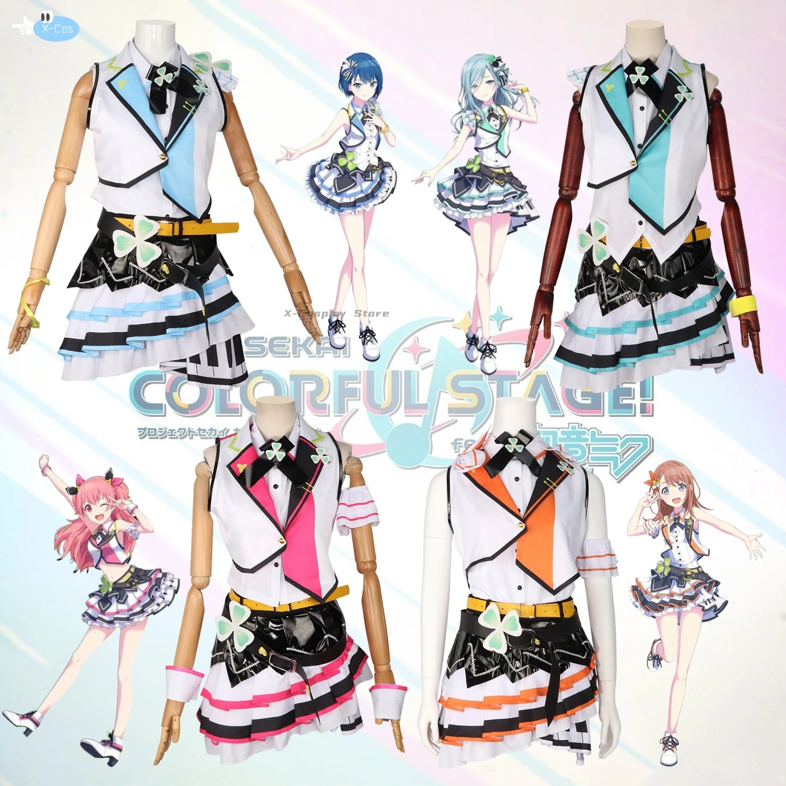 هاروكا هاروكا تأثيري زي المسرح ، المزيد من القفز ، كيريتاني ، هاناساتو ، مينوري ، ميساتو ، أيري ، هينوموري ، شيزوكو ، ملون ، مشروع أنيمي ، سيكاي ، 4 ألوان