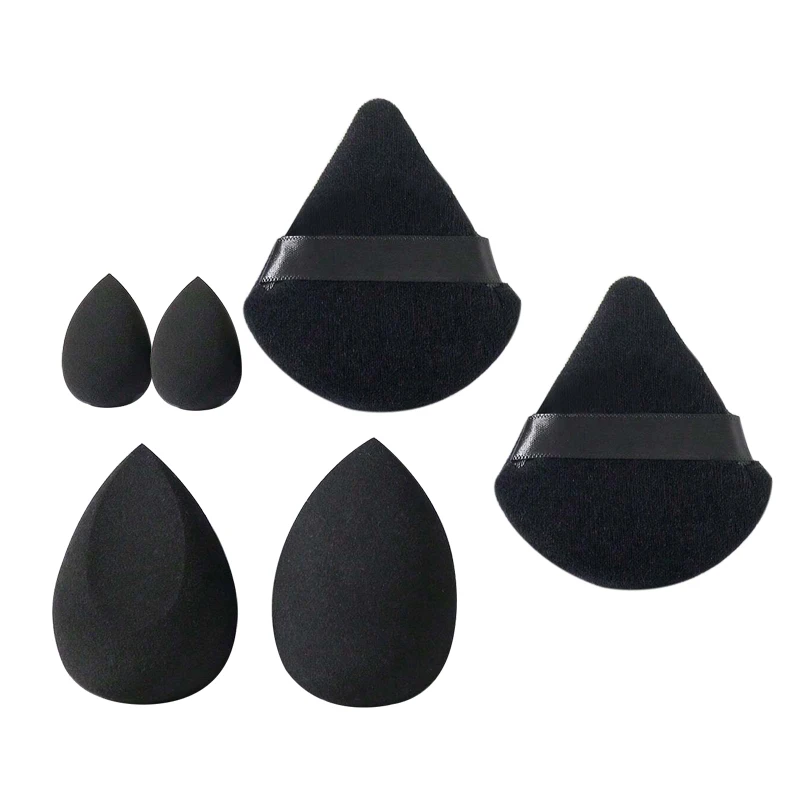 6-teiliges Make-up-Schwamm-Set, weiche Foundation, Schönheitsmixer, trockener und nasser Verwendung, Puff für Gesichtspuder, tragbare kosmetische Werkzeuge