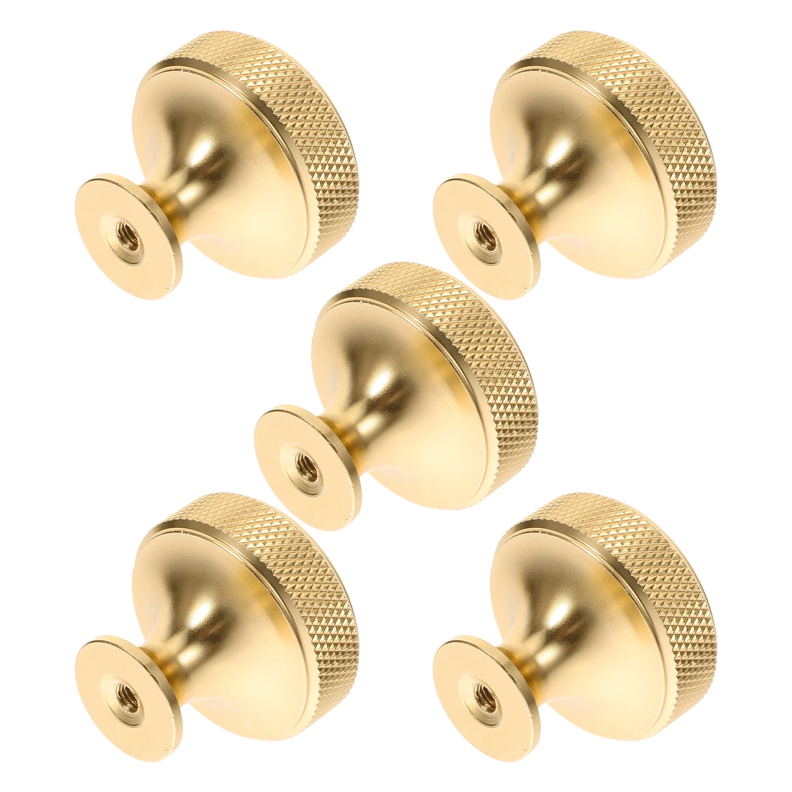 

5 Pcs Golden Cabinet Handles Solid Gold Door Pulls for Kitchen Dresser Knobs 5302-30 Diameter Durable Closet Door Pulls