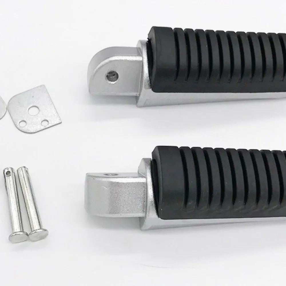 Aluminum Motorcycle Front Footrests Black Anti-Slip Motorcycle Pedals Easy Installation Motorbike Foot Pegs