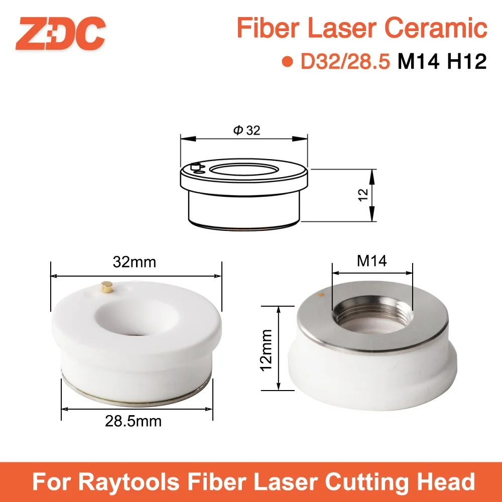 ZDC D32mm M14 Raytools Laser Ceramic ring Empower Fiber laser ceramic For Bodor/Han's Glorystar AK270 BT230 BT240 Laser Head