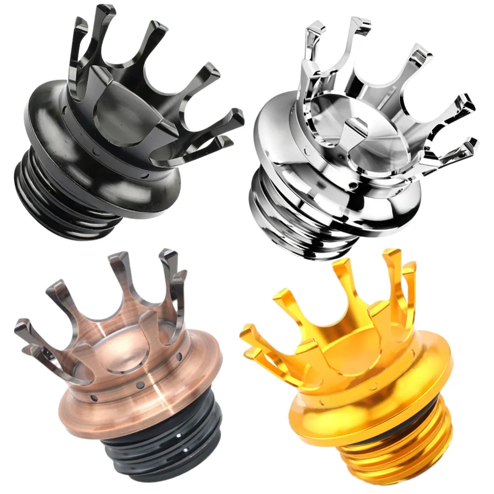King Crown Gas Cap Fuel Tank Motorcycle Fuel Gas Tank Cap Crown Fit For Harley 1992-later XL 7*6.80CM/2.76''*2.68''