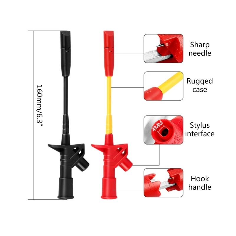 Piercing Sonden Piercing Test Clip Kabel Clips Automotive Test Power Sonden 4mm DropShipping