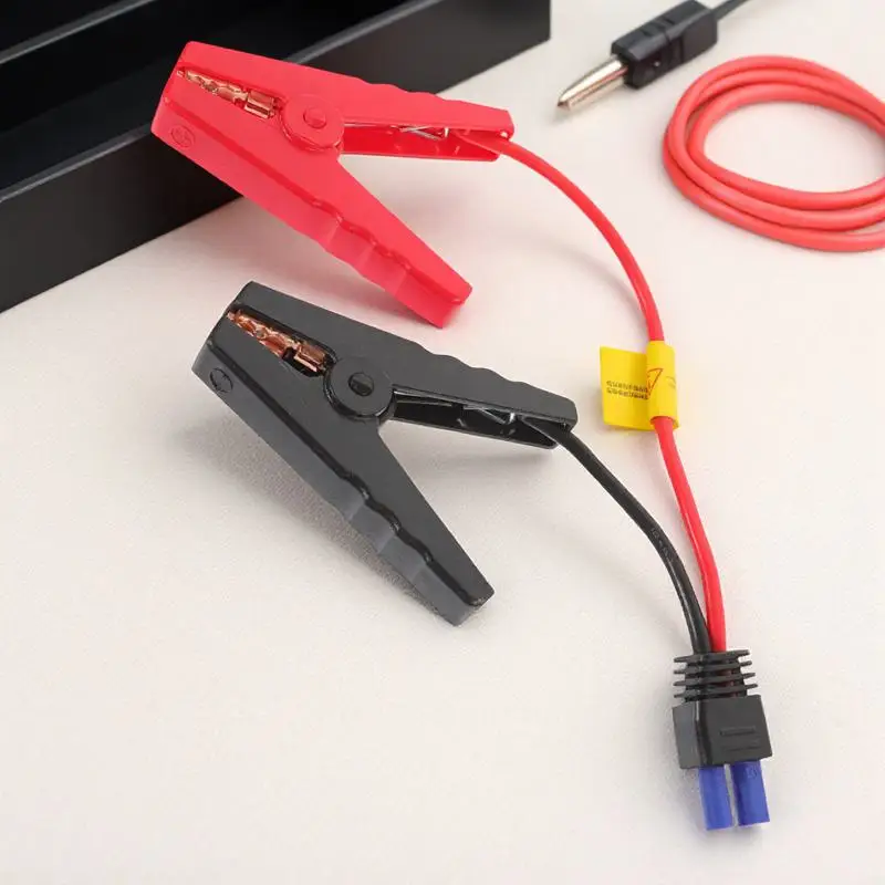

Connector Emergency Booster Jumper Cable Compatible Portable Jump Starter for 12V Vehicle Clips Overcurrent Protection