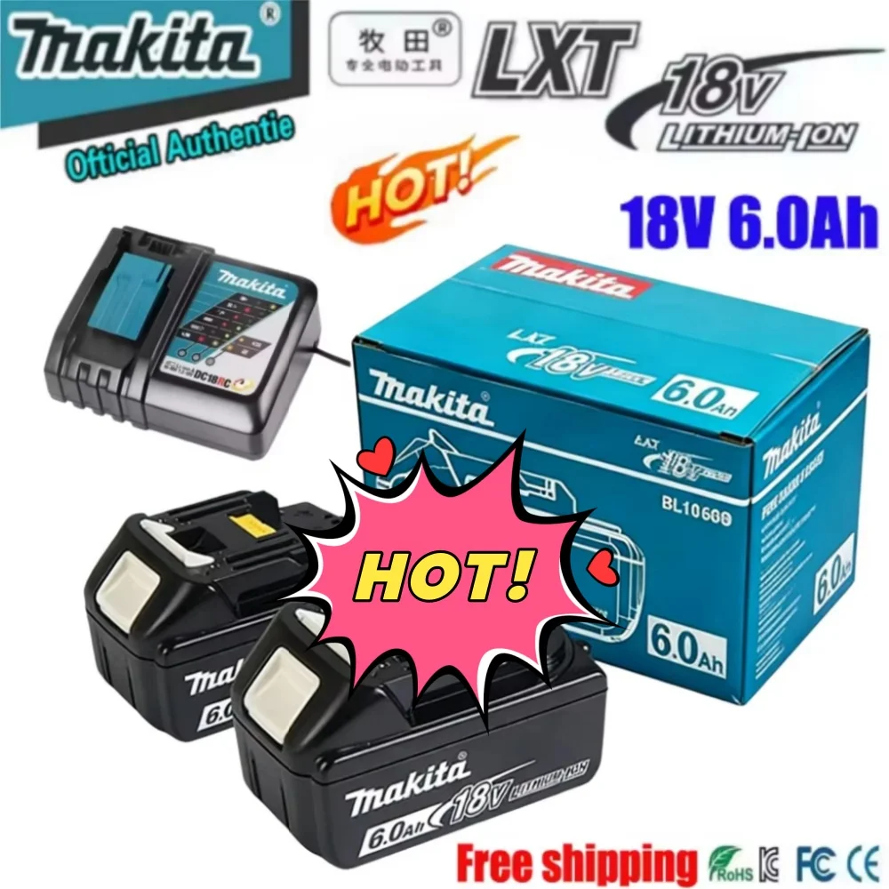 

Makita 18V 6Ah Lithium Battery Genuine Replacement for DTW700 DAS180 DHP487 DTD173 DHG181Z Electric Scissors Tool