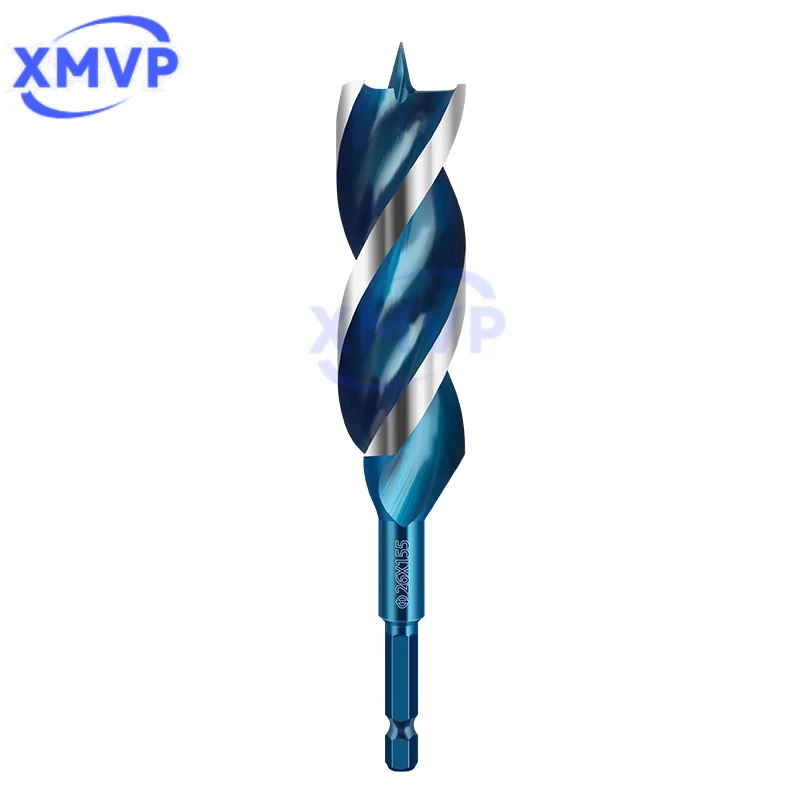 Woodworking drill bit,wood and wood drilling and hole-making,special extended support drill bit, hexagonal handle, three slots