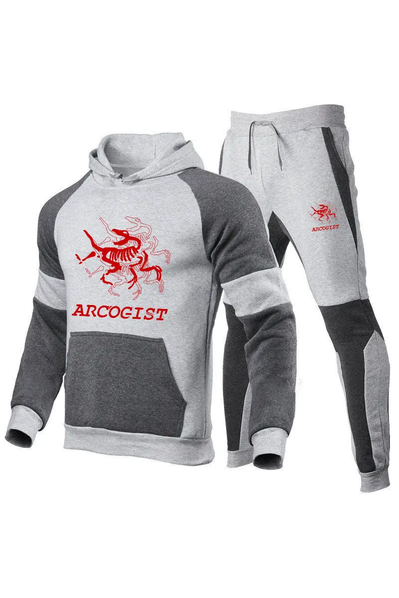 

2025 New Tracksuit Men Hoodies Set High Quality Graphic Print Outdoor Thick Winter Sportswear Sports Suit Two Piece Man Clothing