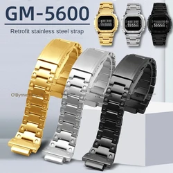 For G-SHOCK Casio Watchband Bezel Set GM-5600 DW5600/5610 GW-B5600 GW-M5610 Modified Metal Stainless Steel Watch Strap Case