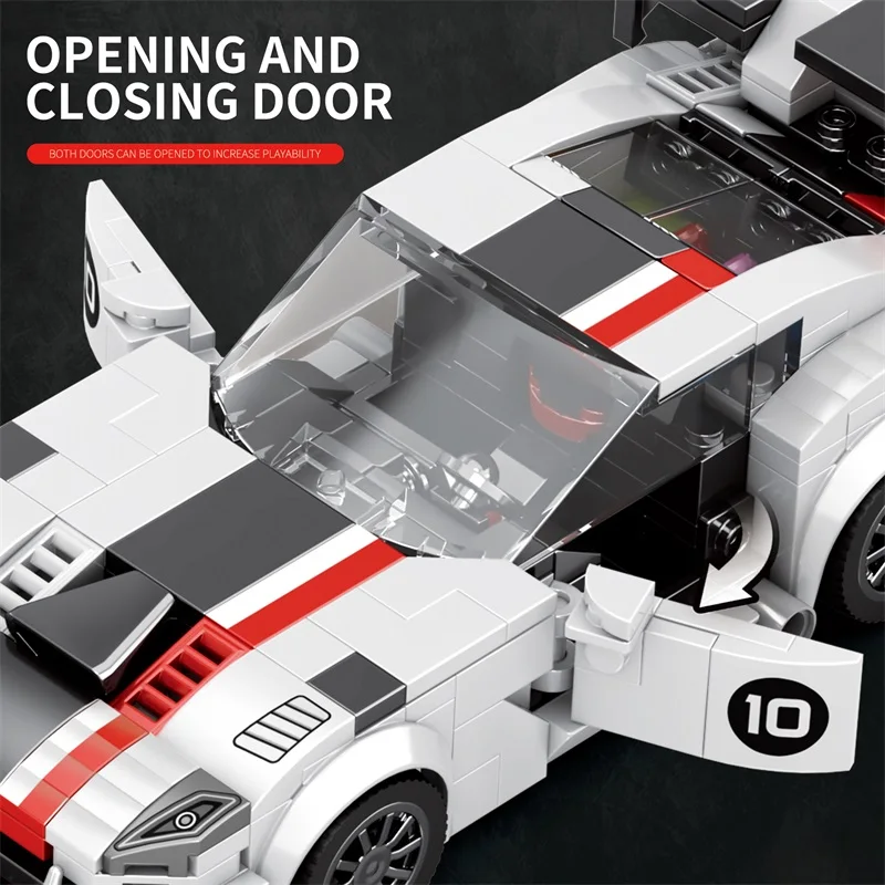 379PCS City Racing Car Model Building Blocks Sport Vehicle Model Bricks Desktop Ornaments Kids Educational Toys Holiday Gifts