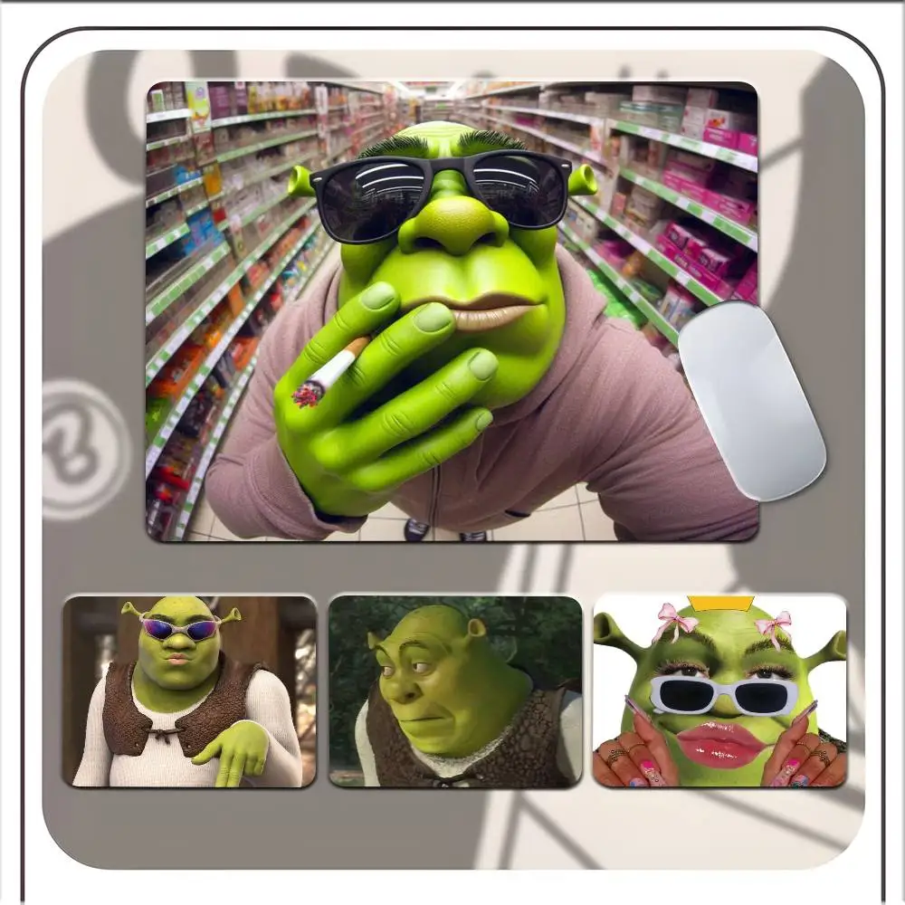 Cute Funny S-Shrek Small Mousepad Keyboard Pad Laptop Cushion Non-slip Deskpad