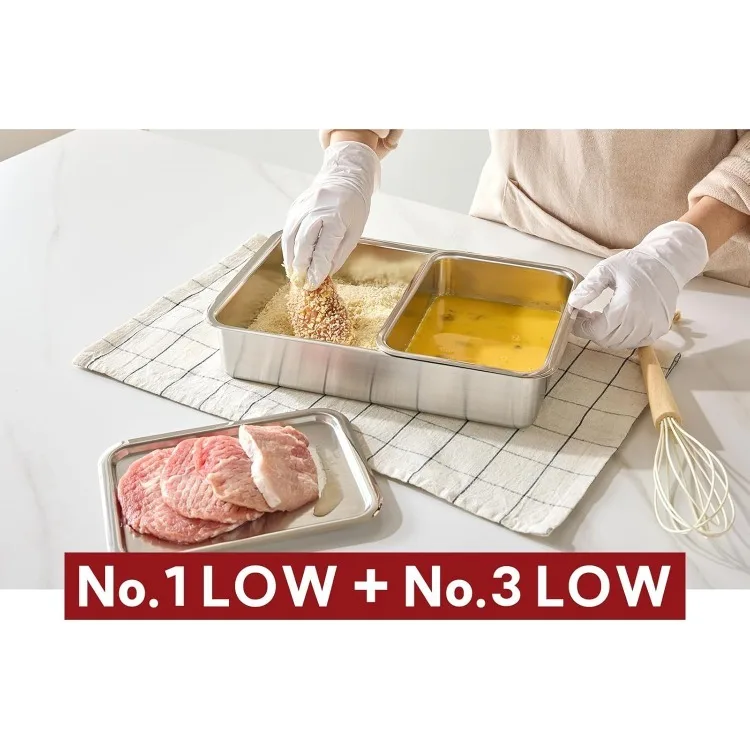 BLoCK Low 3 قطعة مجموعة حاويات تخزين المواد الغذائية من الفولاذ المقاوم للصدأ مع أغطية وشبكين أجهزة المطبخ مقلاة الفندق غسالة صحون آمنة قبل #2