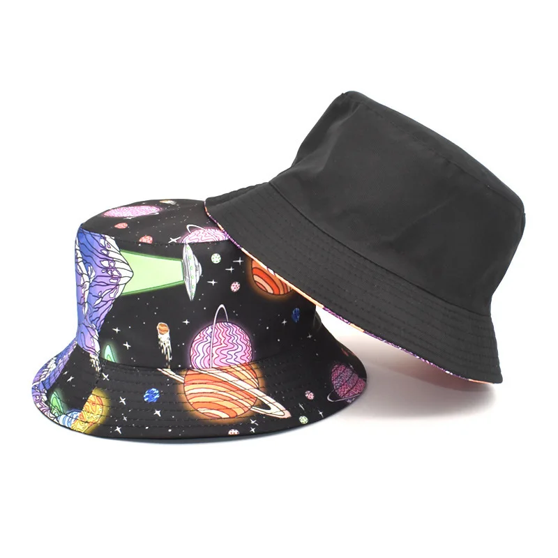 Outdoor Sunshade Shopping Fairy Tales Bucket Hats Undomesticated Psychedelic Mushroom Prints Fisherman's Cap for Men Women F252