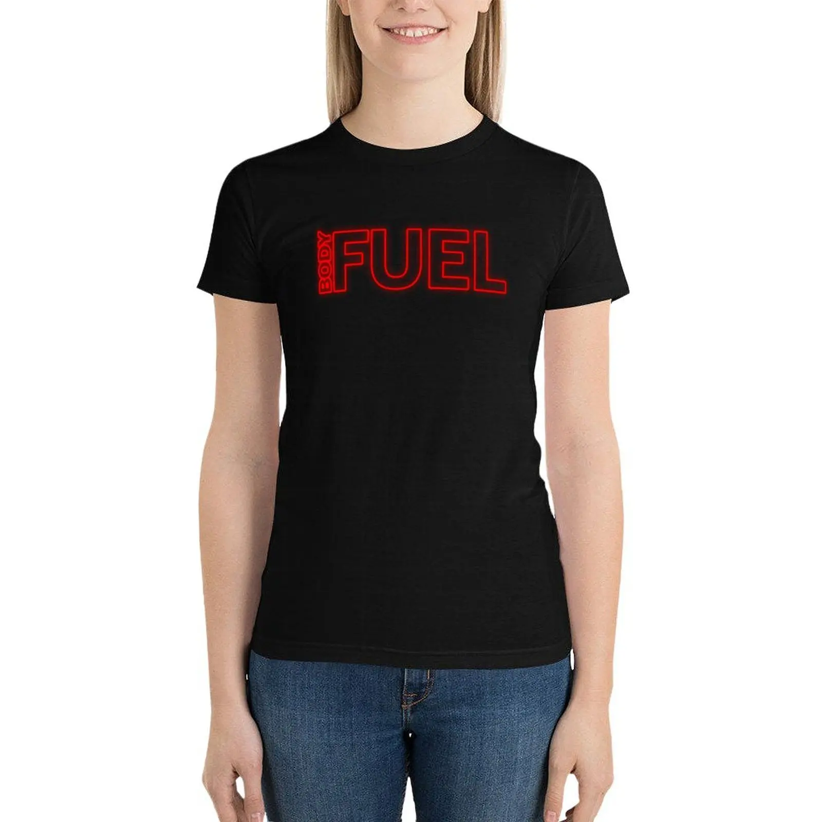 Body Fuel Neon Light Sign Party T-Shirt Aesthetic clothing shirts graphic tees aesthetic clothes woman t shirt