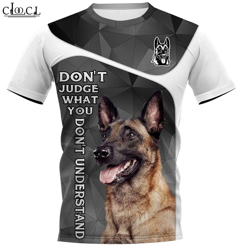 

HX Newest Malinois Dog Unisex T-Shirt Men Streetwear 3D Print Harajuku Short Sleeve Casual Hip Hop Pullover Drop Shipping