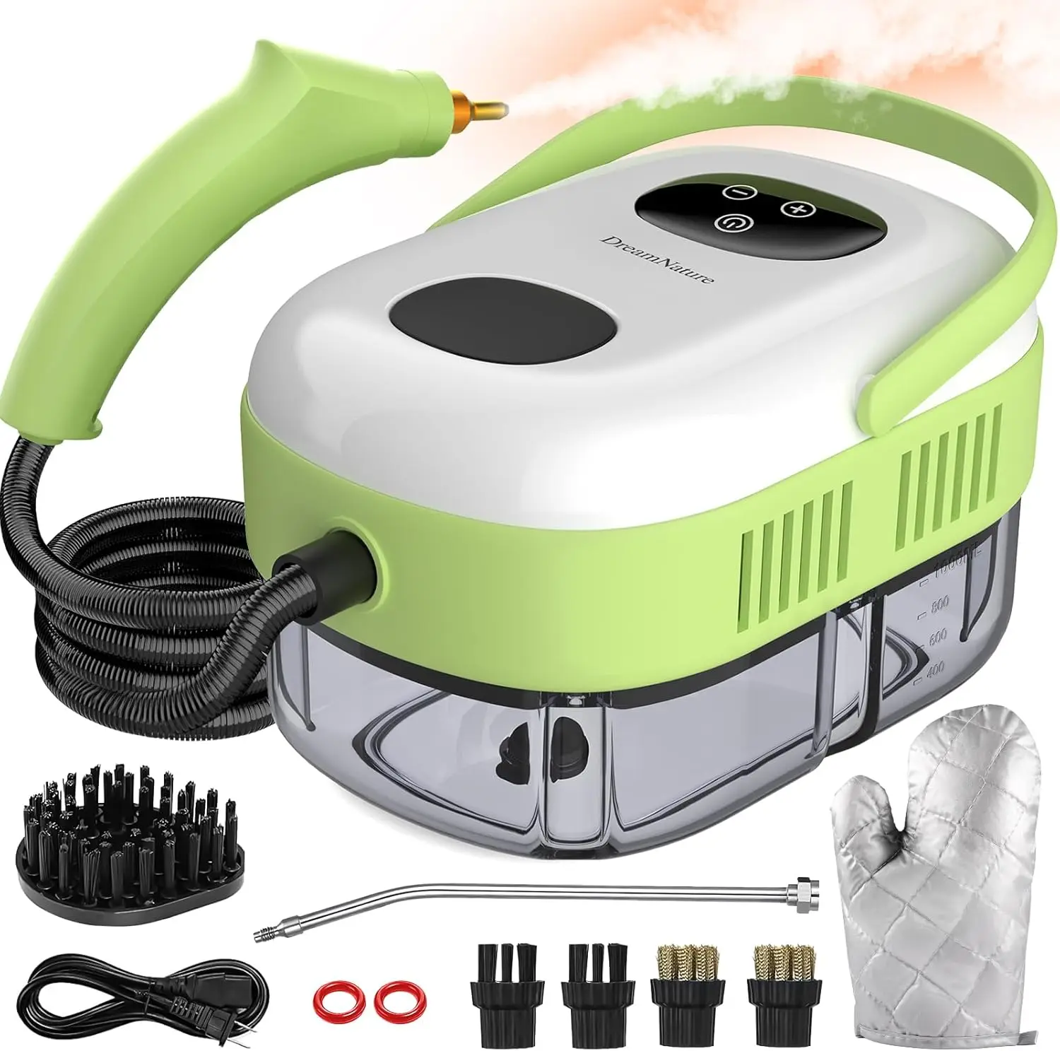 

2500W Portable Steam Cleaner for Car & Home, 10s Fast Heating, 9-Piece Accessories