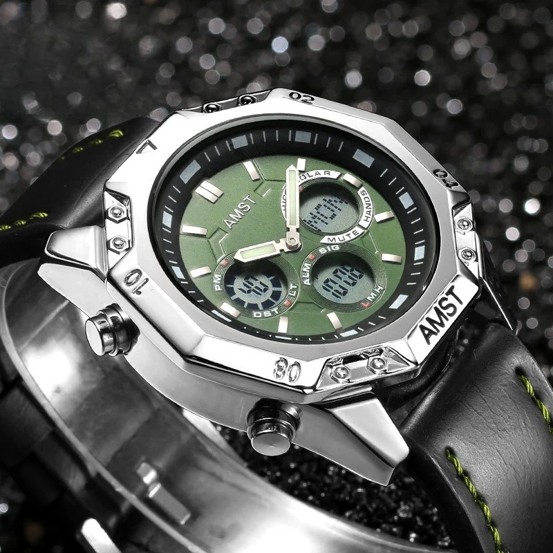 

AMST Cross-border Men's Watch Multifunctional Fashion Student Sports Waterproof Electronic Quartz Electronic Watch
