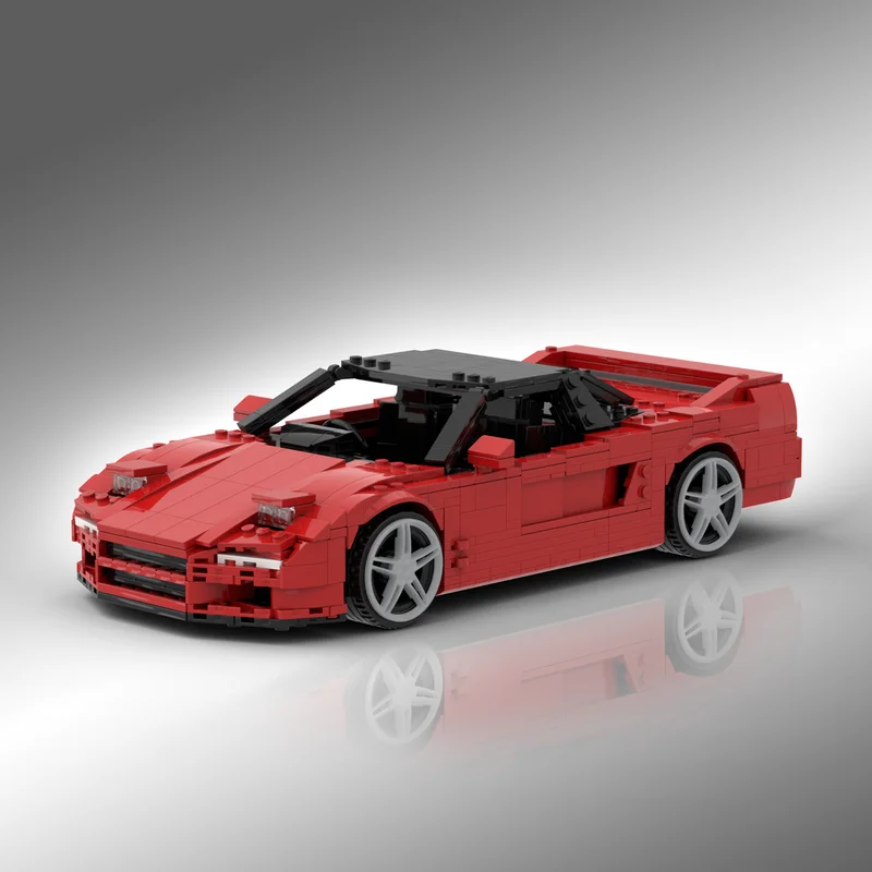 Red Racing Sports Car Blocks MOC-XM63817 Sedan Vehicle Model Bricks High Tech Particle Children Building Toy Kit Gift Boys Kids