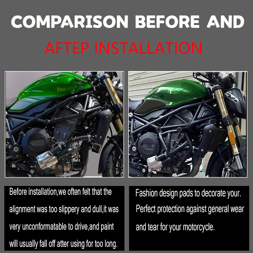 For Benelli 752S 752 S 2018 - Motorcycle Accessories Gas Tank Pads Protection Fuel Tank Traction Pad Protector Decal Sticker