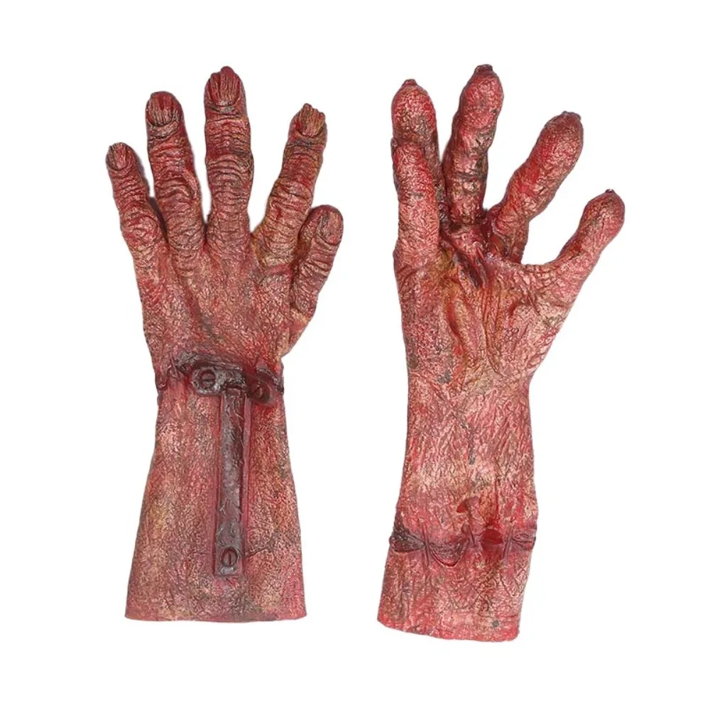 Creative Vinyl Halloween Cosplay Gloves Waterproof Werewolf Simulated Gloves Terrifying Bloody Makeup Party Props Festival