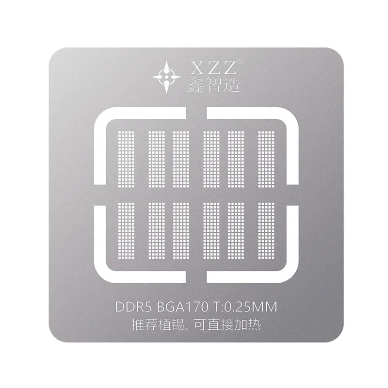 Imagem -04 - Bga Reballing Stencil Modelo de Aquecimento Direto Precisão Quadrado Ddr5 Ddr5x Ddr6 Bga170 Bga180 Bga190