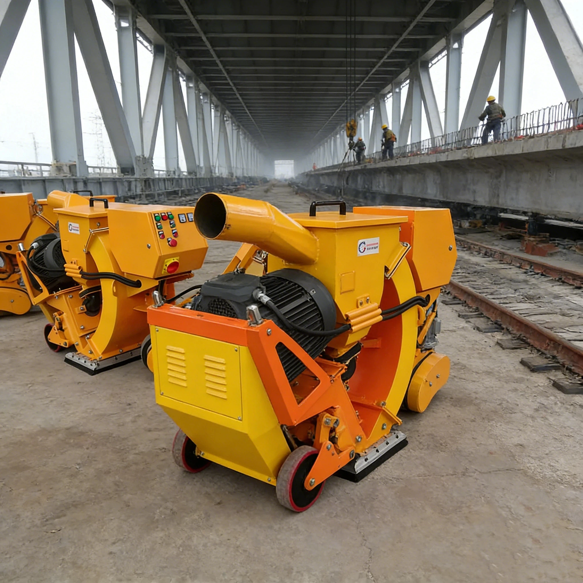 Concrete Road Surface Floor Shot Blasting Machine 270mm Working Width Efficiency Steel Grit 11KW Automatic customized