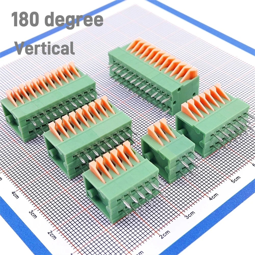 10 50pcs Terminal Block KF141V Vertical 180 degree Board 0.100\