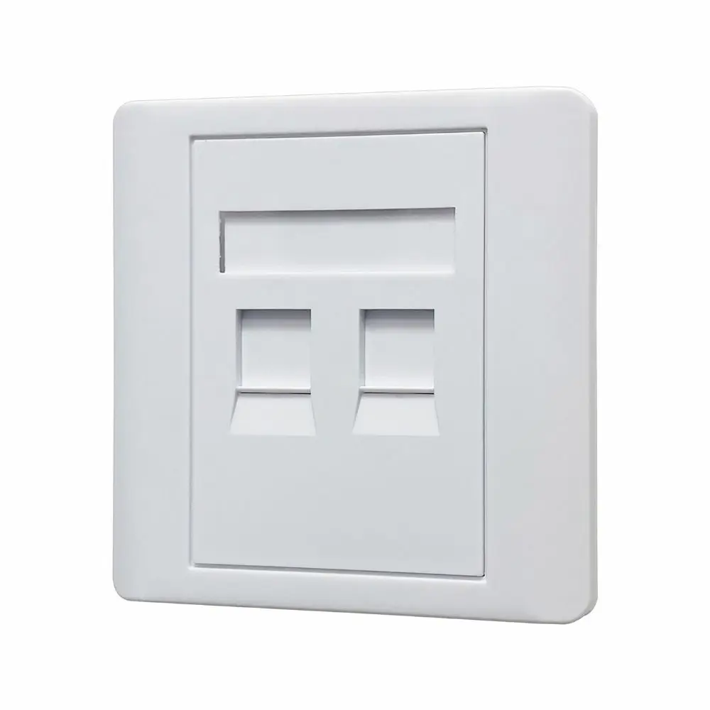 1Pcs 86 Type Network Wall Panel 1/2/3/4 Port RJ45 Connector RJ45 Outlet CAT5E CAT6 CAT6A CAT7 CAT8 8.5x8.5cm