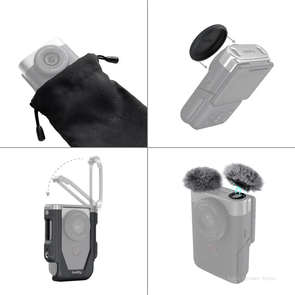 SmallRig Cage Kit Furry Windshield for Canon PowerShot V10 4235 4177 Photography Accessories