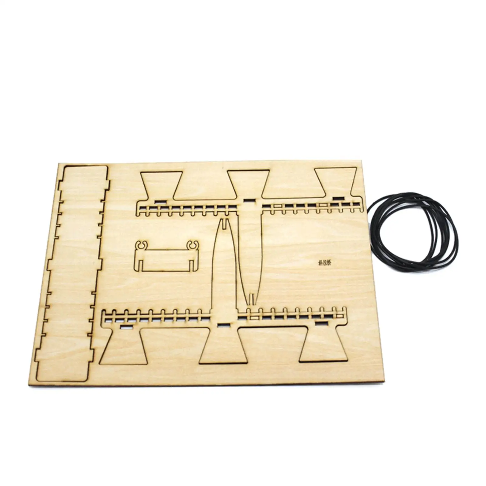 Kids Science Experiment Kit DIY Cable Stayed Bridge Model Wooden Building Toy Engineering Physics Educational Toy for Children